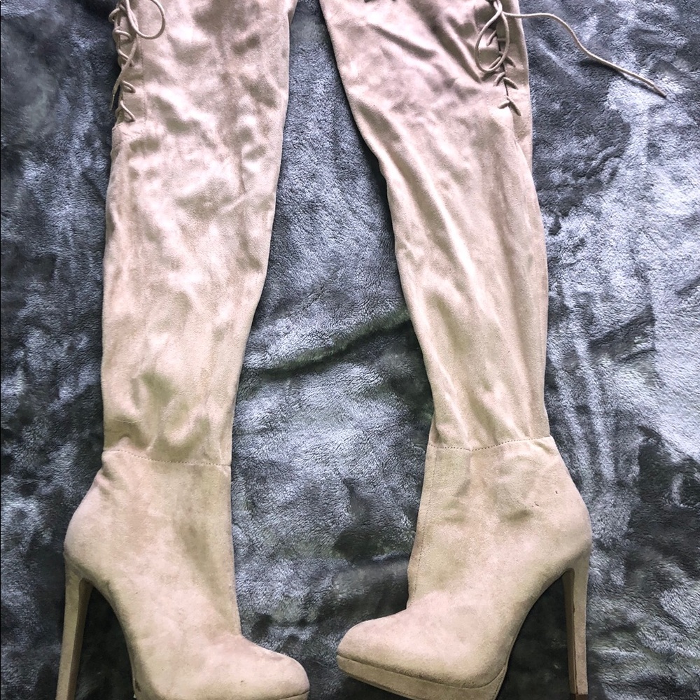 NWT Pink thigh high charlotte russe boots